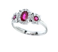 Anello OirJewels Donna in Oro bianco Rubino ANOR-3-19